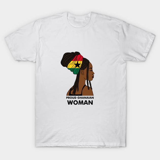 Proud Ghanaian Woman, Ghana Flag, African T-Shirt by dukito